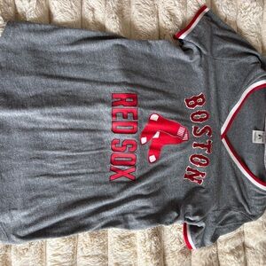 PINK Victoria's Secret Gray and Red T-Shirt